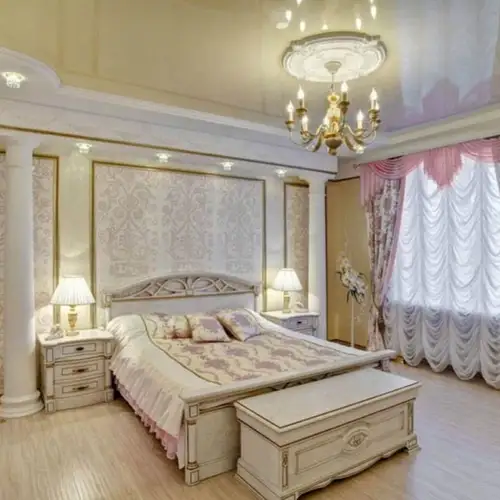 Изящные шторы в спальне